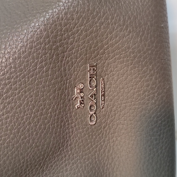 Grey Leather Coach Purse - Picture 2 of 7